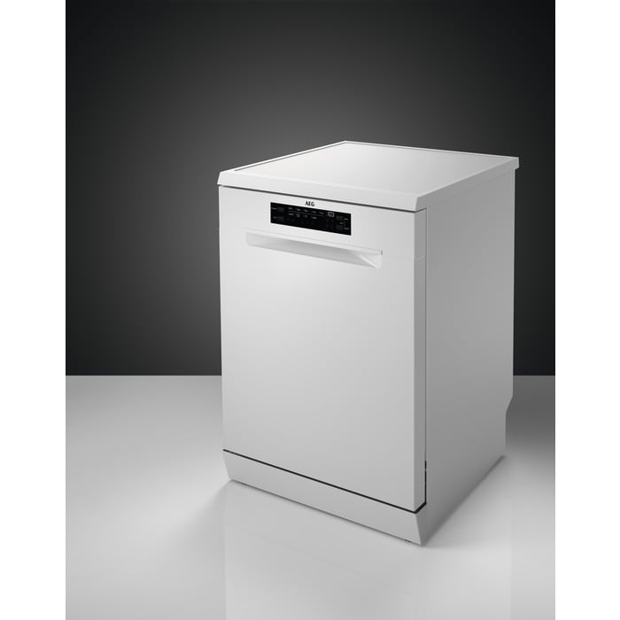 AEG FFB64607ZW, lavavajillas libre instalación, 60cm, serie 6000, SateliteClean, 13 cubiertos, blanco, clase C