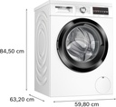 Bosch WUU28T68ES, lavadora de carga frontal, serie 6, 9kg, 1400rpm, blanca, clase A