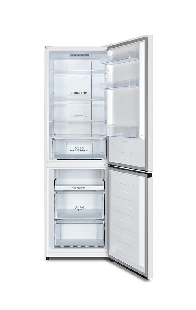 Hisense RB390N4AWE, frigorífico combi, 186x59,5cm, 304l, Multi-Air Flow, blanco, clase E