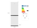 Hisense RB390N4AWE, frigorífico combi, 186x59,5cm, 304l, Multi-Air Flow, blanco, clase E