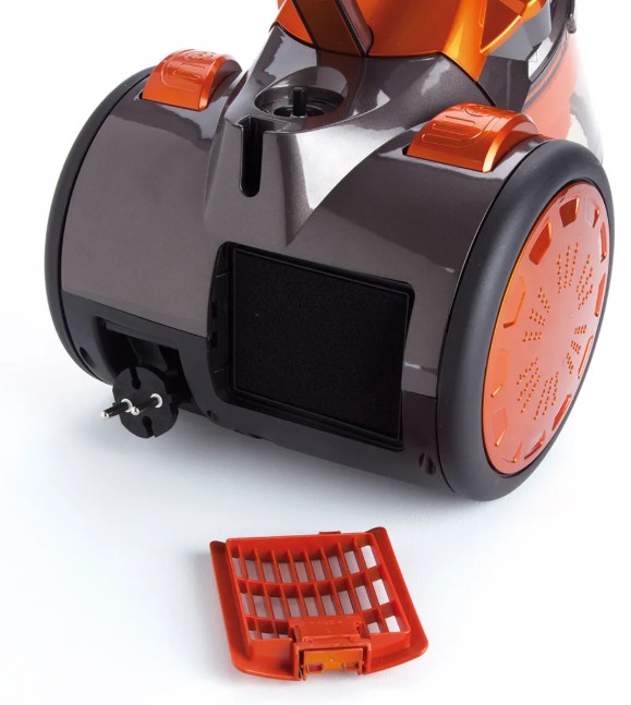 Jata AP999, aspirador multiciclónico sin bolsa, 700w, 85 dB, filtros lavables, naranja