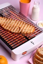Jata TT5016, tostadora horizontal, 1000w, 35x25cm, 3 niveles de calor, bandeja recogemigas, blanco