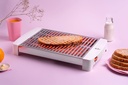 Jata TT5016, tostadora horizontal, 1000w, 35x25cm, 3 niveles de calor, bandeja recogemigas, blanco