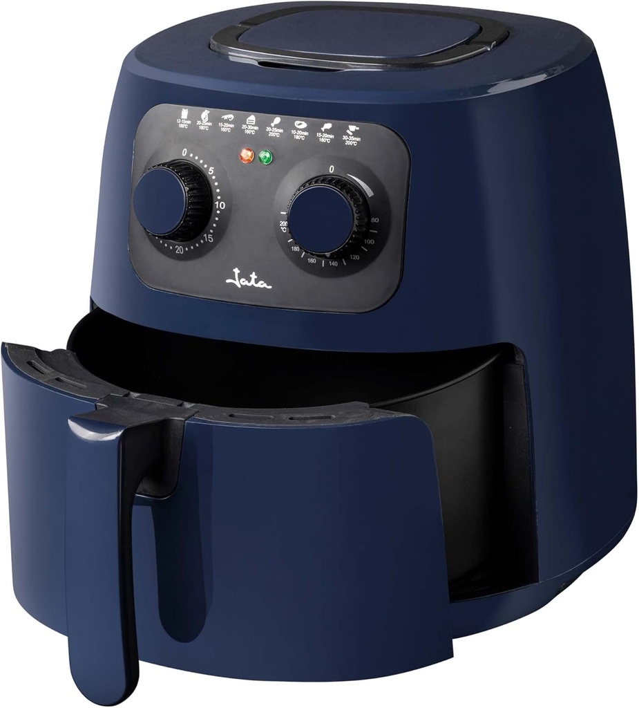 Jata JEFR1224, freidora de aire, 4,2l , 200ºC max, 1300 W, temporizador de 30 minutos, azul