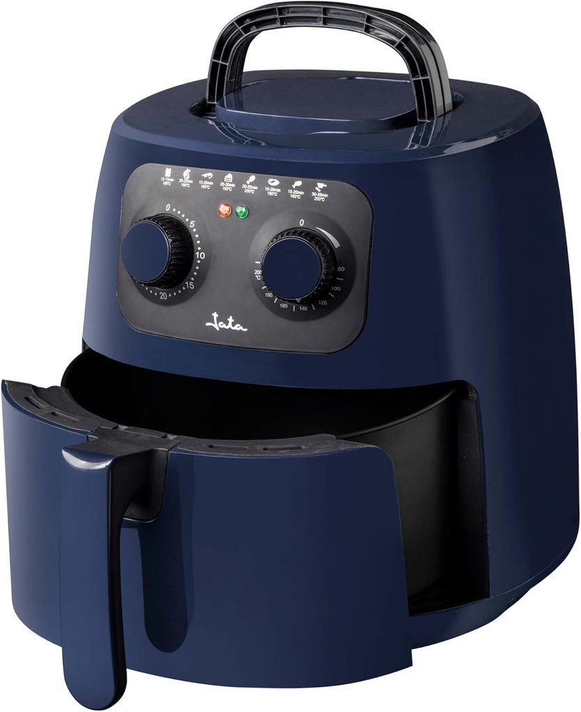 Jata JEFR1224, freidora de aire, 4,2l , 200ºC max, 1300 W, temporizador de 30 minutos, azul