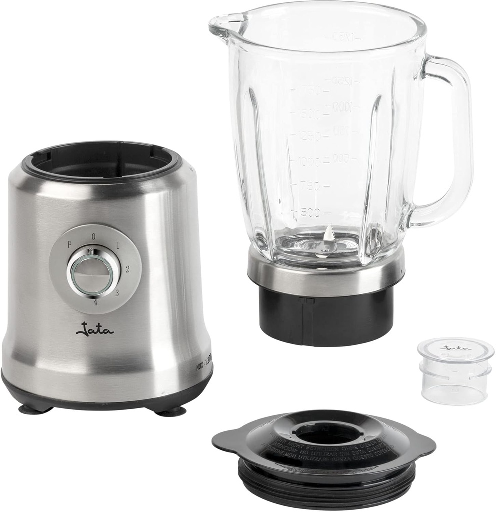 Jata JEBT1241, batidora de vaso, 6 cuchillas, 1,75l, 5 velocidades + pulse, 1200w, inox