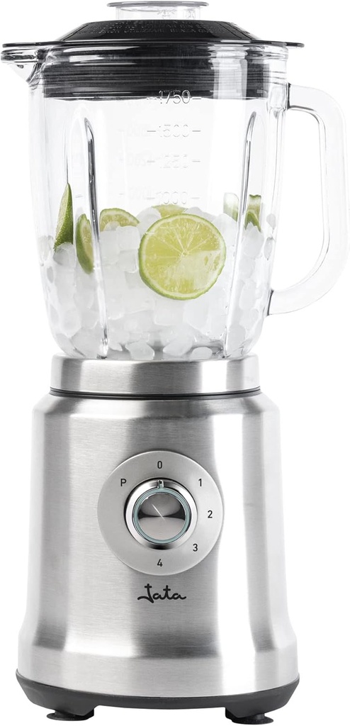 Jata JEBT1241, batidora de vaso, 6 cuchillas, 1,75l, 5 velocidades + pulse, 1200w, inox