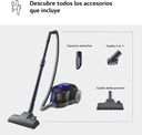 LG VC5506NHTB, aspirador sin bolsa, 650w tecnología Elipse ciclónica, azul