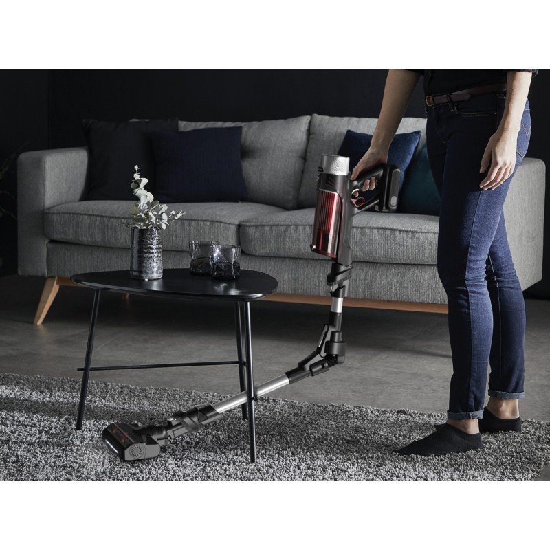 Rowenta RH2077WO, aspiradora escoba, sin cable, 18V, 250W, negro/rojo