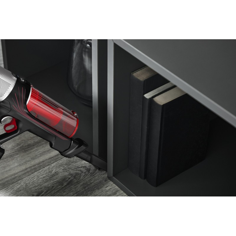 Rowenta RH2077WO, aspiradora escoba, sin cable, 18V, 250W, negro/rojo