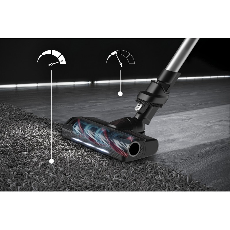 Rowenta RH2077WO, aspiradora escoba, sin cable, 18V, 250W, negro/rojo