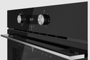 Teka HLB 8510 P BK, horno multifunción, pirolítico, Maestro Pizza, cristal negro, programa 340ºC