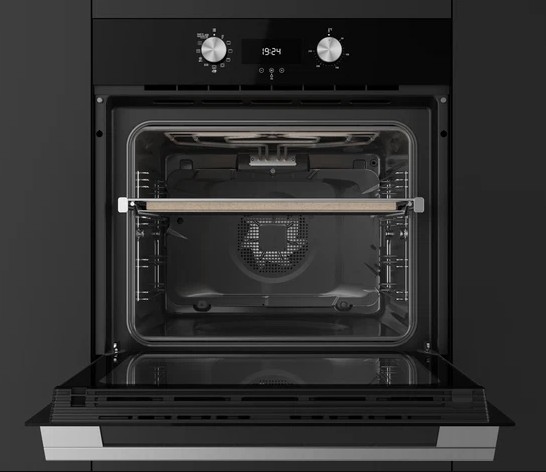 Teka HLB 8510 P BK, horno multifunción, pirolítico, Maestro Pizza, cristal negro, programa 340ºC