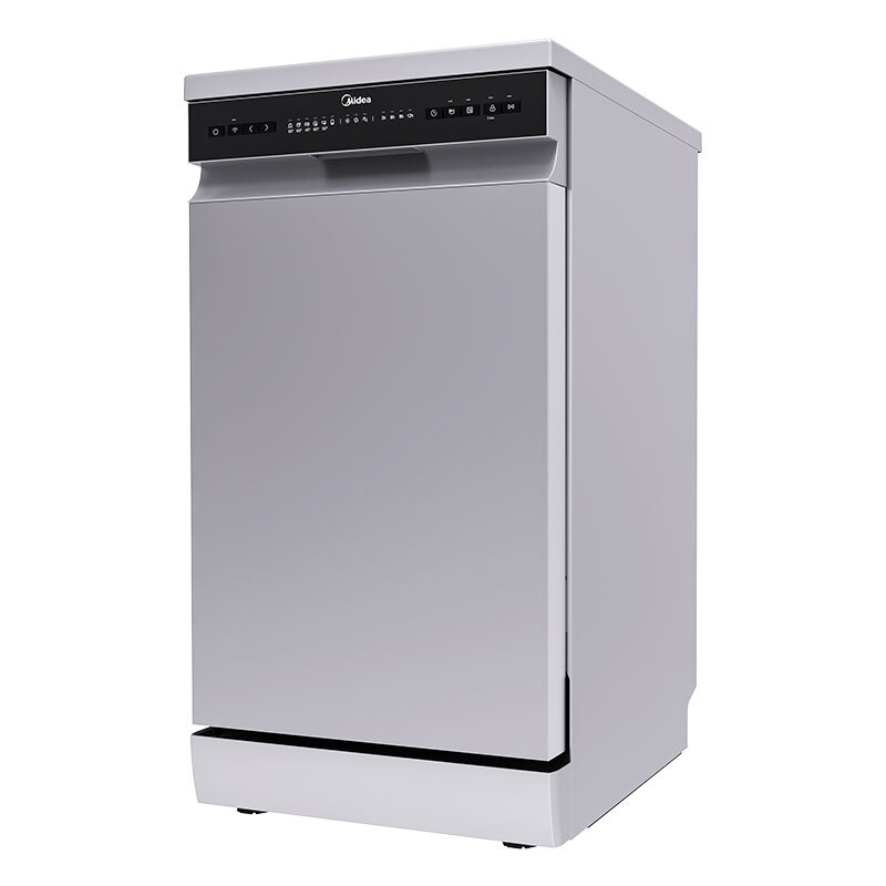Midea MDWEF1034CSS, Lavavajillas de libre instalación, 45cm, control WiFi, inox, clase E