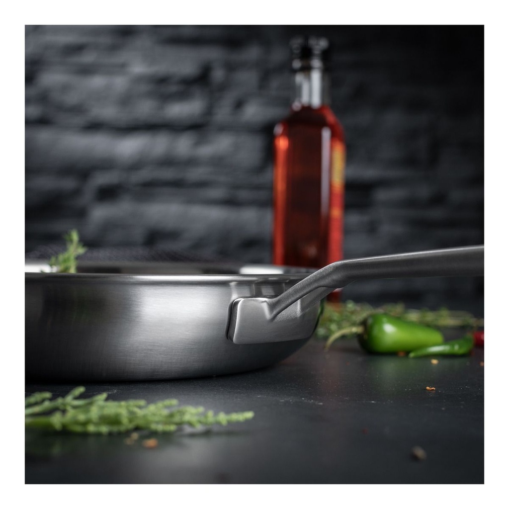 KUHN-RIKON Culinary Fiveply, sartén sin antiadherente, diametro de 20 cm, acero inox