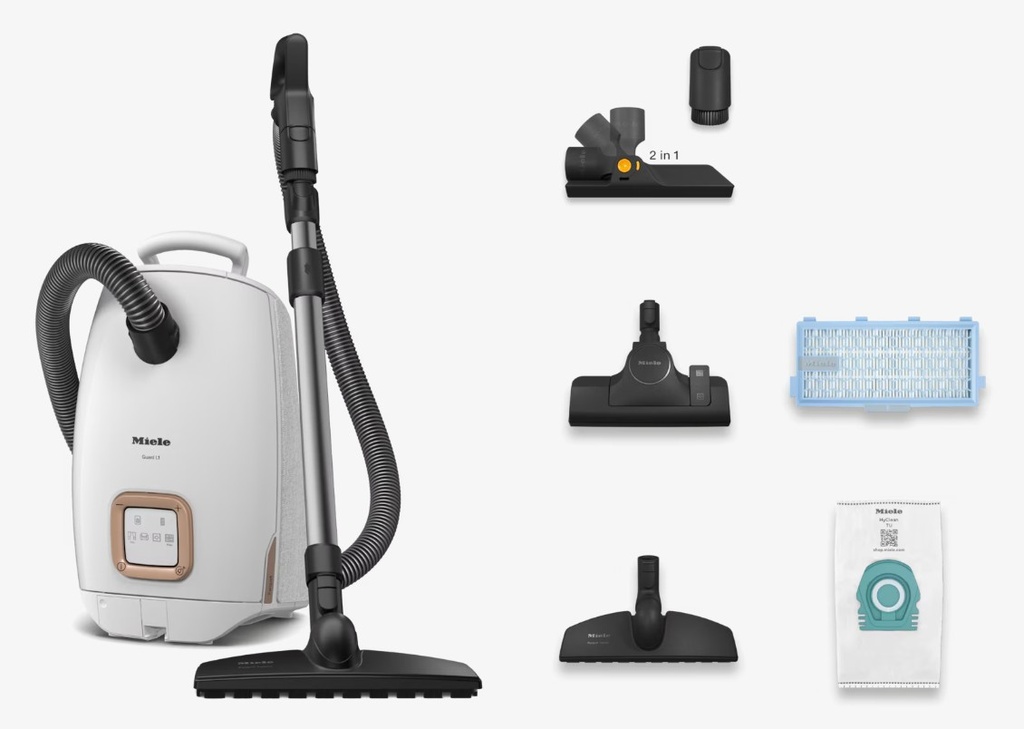 Miele Guard L1, aspirador con bolsa, ComfortFit, color Brilliant White