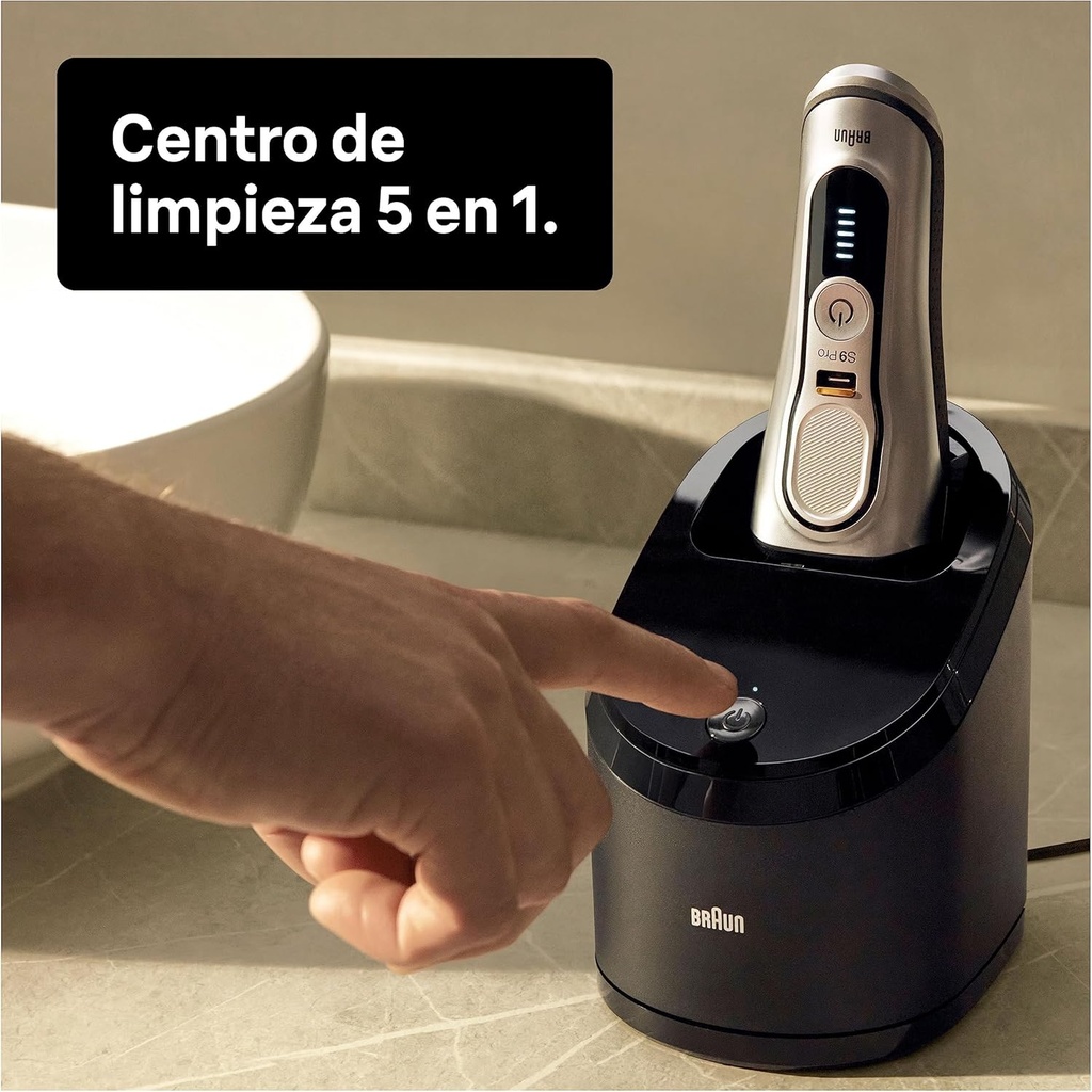 Braun 9466CC, afeitadora eléctrica, Series 9 Pro+, autonomía 90 min, color gris