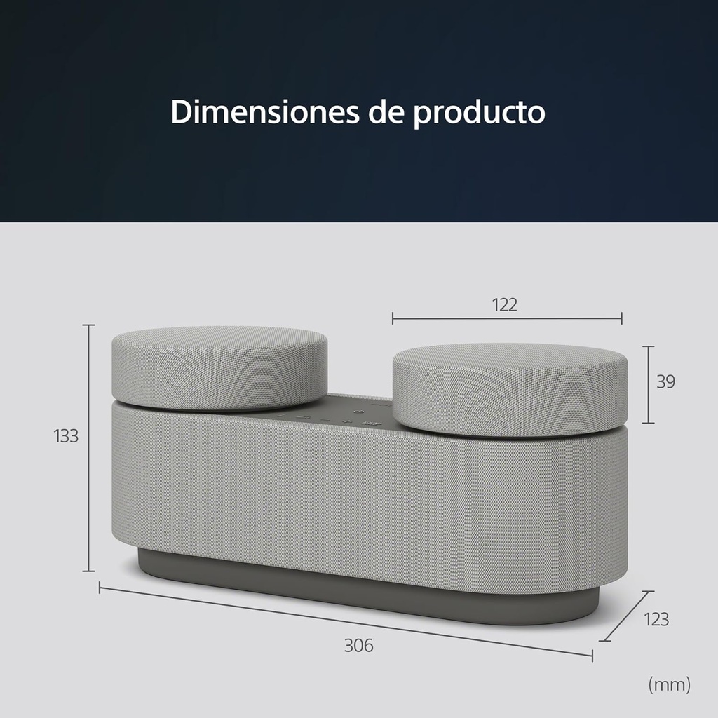 Sony HT-AX7 Sistema de cine portátil, 360 Spatial Sound Mapping 30 Horas bateria