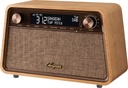 Sangean WR-201D, radio DAB+ / FM-RDS, Bluetooth, AUX Radio de sobremesa de madera premium cerezo natural