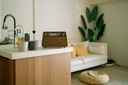 Sangean WR-201D, radio DAB+ / FM-RDS, Bluetooth, AUX Radio de sobremesa de madera premium cerezo natural