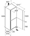 Liebherr CND5203, frigorífico combi, EasyFresh, NoFrost, 185,5cm, blanco, clase D