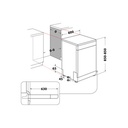 Whirlpool W7F HP33 A, lavavajillas libre instalación, 60cm, NaturalDry, blanco, clase D