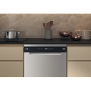WhirlPool W7F HP33 X, lavavajillas libre instalación, 60cm, NaturalDry, inox, clase D