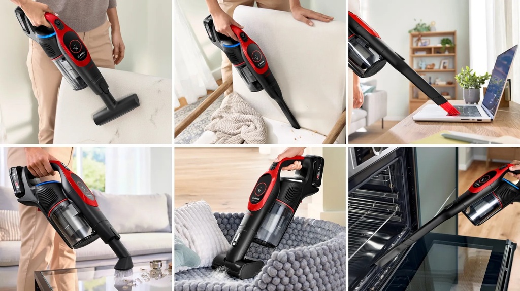 Bosch BBS931PET, aspiradora sin cable, Unlimited 9 ProAnimal, rojo