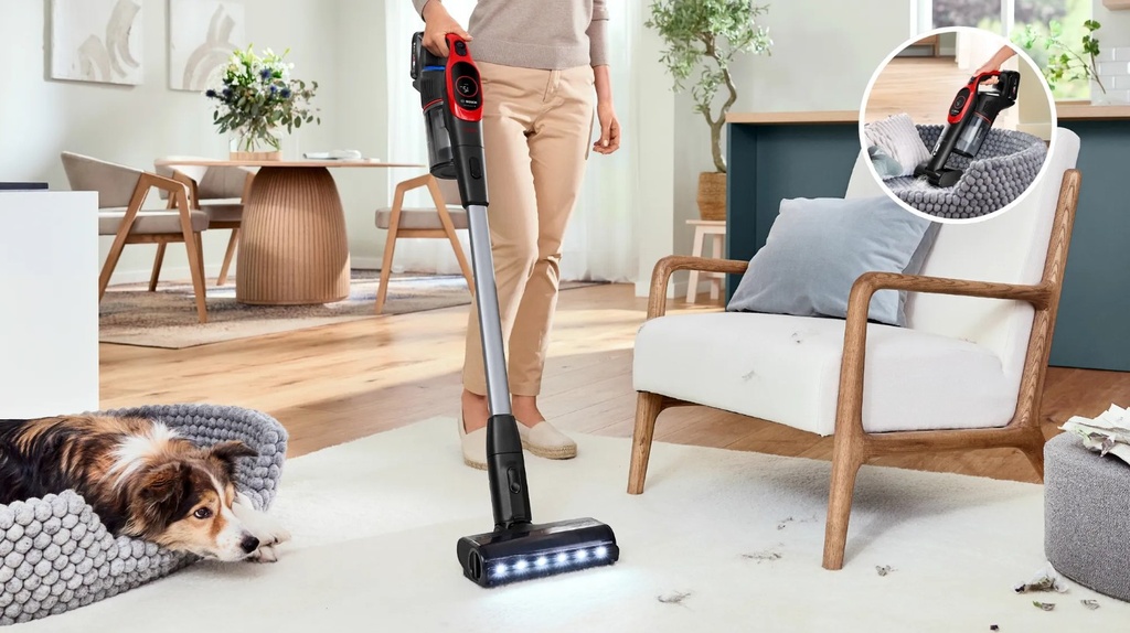 Bosch BBS931PET, aspiradora sin cable, Unlimited 9 ProAnimal, rojo