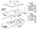 Whirlpool WB S5560 NE, placa de inducción, 60cm, 6th SENSE, 3 zonas, zona grade de 30cm