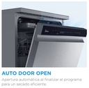 Midea MDWPF1433CW-W-EU, lavavajillas libre instalación, 60cm, Auto door open, Child Lock, blanco, clase C