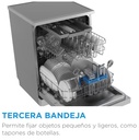 Midea MDWPF1433CW-W-EU, lavavajillas libre instalación, 60cm, Auto door open, Child Lock, blanco, clase C