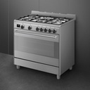Smeg BG91X2, cocina compacta, 5 zonas, horno, 90x60 cm, inox, clase A