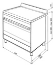 Smeg BG91X2, cocina compacta, 5 zonas, horno, 90x60 cm, inox, clase A