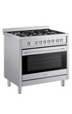Vitrokitchen ST9060IB, cocina de gas butano, 90x60cm, 5 fuegos, horno eléctrico, inox