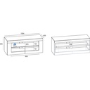 Gisan PLS80NE, mesa para TV, LCD/LED, 55", 50kg, 120x50x42cm, negro
