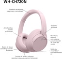 Sony WHCH720NB, auriculares inalámbricos, Noise Cancelling, 35 horas