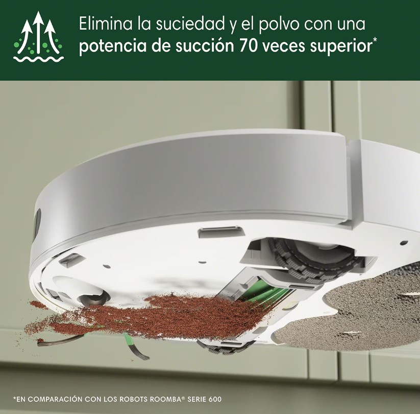 iRobot G185240, Roomba plus 405, combo, AutoWash dock, aspira y friega suelos, iRobot, blanco