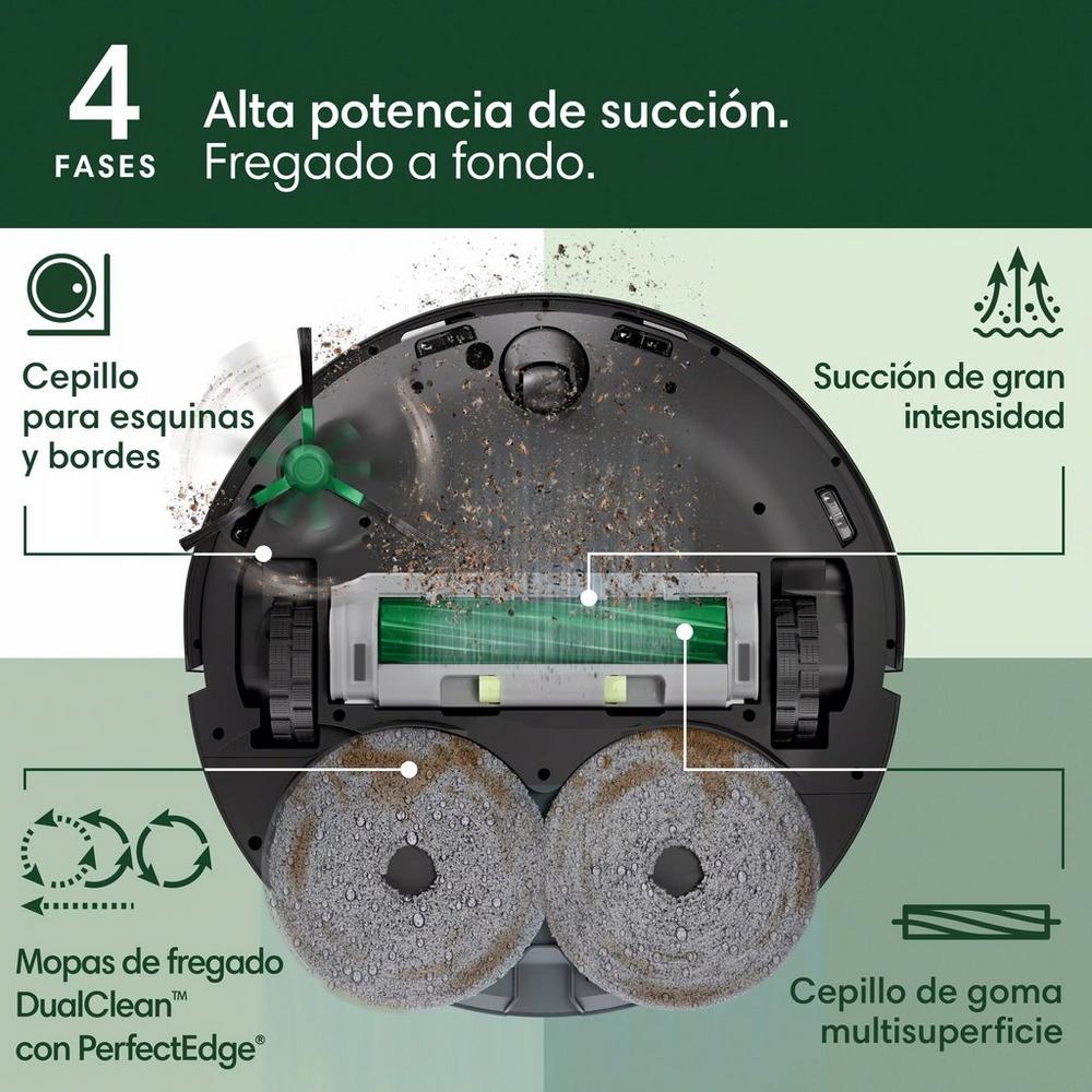 iRobot N185040, Roomba plus 405 combo, aspira y friega suelos, iRobot, AutoWash dock, negro