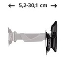 Hama 00118661 Soporte TV, pulgada 10" a 26", 1 brazo, hasta 25Kg, Negro