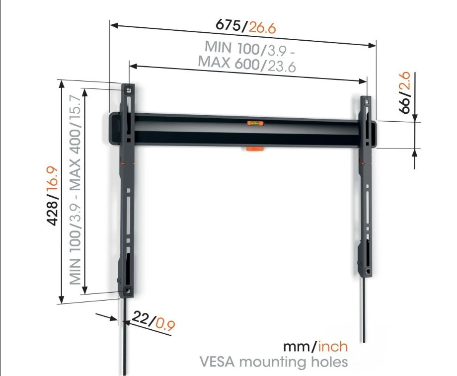 Vogels TVM3603, soporte fijo, de 40" 100", 75kg