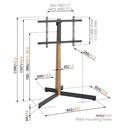 Vogels TVS3695, soporte de pie, giratorio hasta 90°, de 40" a 77", 50 kg