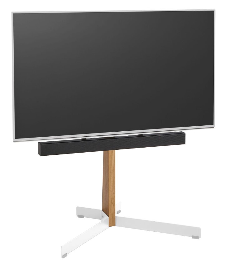 Vogels TVS3695, soporte de pie, giratorio hasta 90°, de 40" a 77", 50 kg, blanco