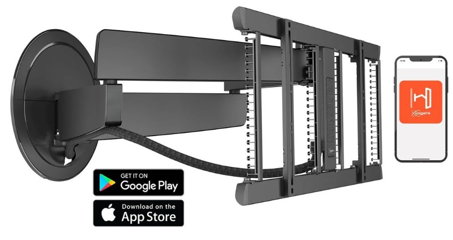 Vogels TVM7675, soporte de pared giratorio hasta 120°, de 40" a 77", 35 kg, negro