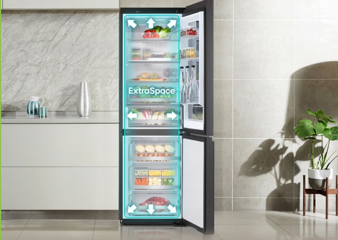 LG GBG5160CEV, frigorífico combi, No Frost, 186x60cmnegro