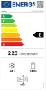 Midea MDRE353FGE01, frigo combi integrable, NoFrost,  clase E