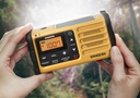 Sangean MMR-88 , radio de emergencia, manivela y carga solar, AM / FM, amarillo
