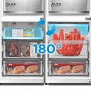 Midea MDRB548MME46, frigorífico combi, 186x59,5x67cm, Total No Frost, inox, clase E