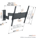 Vogels TVM1443, soporte de giro, 32" a 65", hasta 25kg