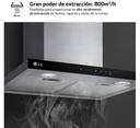 LG HCEZ2426S, campana extractora, 60cm, 4 niveles de potencia, 70dB, WiFi, inox, clase A